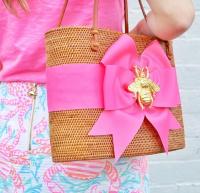 Charlotte Large Oval Bali Bag Bow 3D Motif 