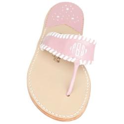 Arbutus with White Palm Beach Sandals Arbutus with White Aubrey Apparel & Accessories > Shoes > Sandals > Thongs & Flip-Flops
