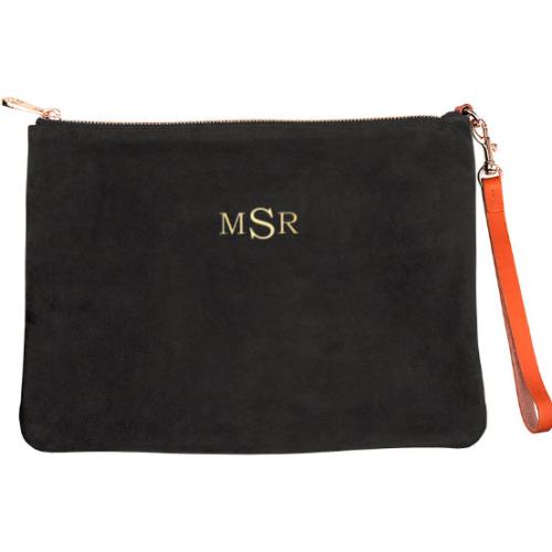 Personalized Sofie Italian Suede Personalized Clutch   Apparel & Accessories > Handbags > Clutches & Special Occasion Bags