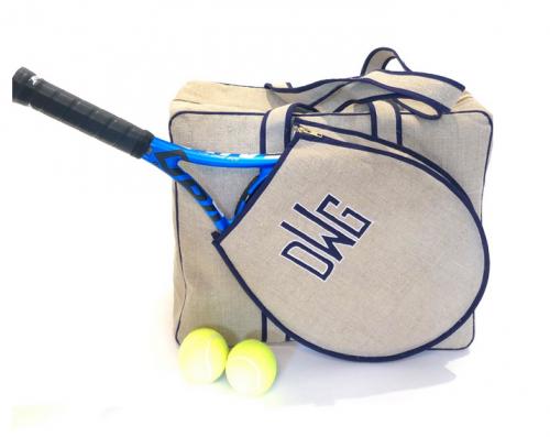 Walker Valentine Monogrammed Tennis or Pickleball  Bag  Sporting Goods > Racquet Sports > Tennis > Tennis Racket Accessories > Tennis Racket Bags